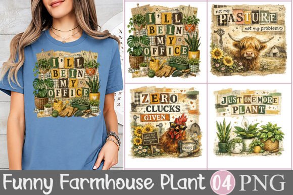 Download Vintage Plant Lover Farmhouse PNG - Plant Collection