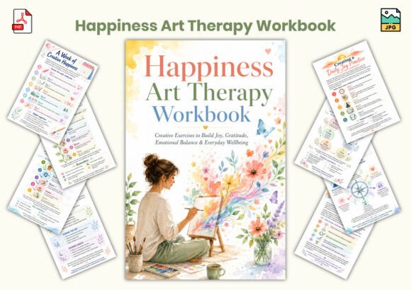 Download Happiness Art Therapy Workbook - Therapy Collection