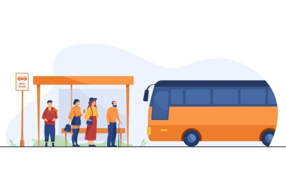 Download Passengers Waiting for Public Transport - Premium Resources